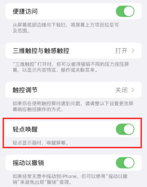 瓦房店苹果授权维修站分享iPhone轻点无法唤醒怎么办 