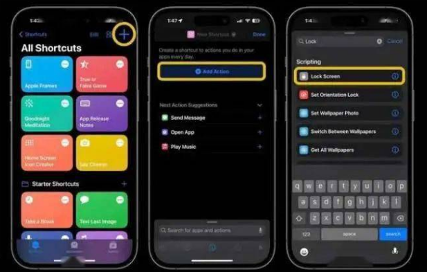 瓦房店苹果14锁屏维修店分享iPhone14升级iOS16.4后如何创建锁屏快捷方式 